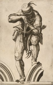 En bågskytt som skjuter ett armborst, 1579.
