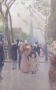 Fifth Avenue, ca 1890 (akvarell på papper)