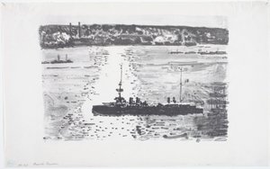 Fransk kryssare (litho) av Childe Frederick Hassam