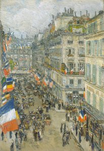 Fjortonde juli, Rue Daunou av Childe Frederick Hassam