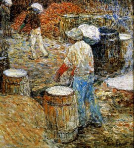 New York, Hod Carriers av Childe Frederick Hassam