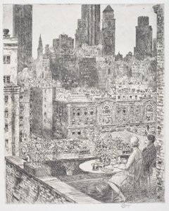 New York vår av Childe Frederick Hassam