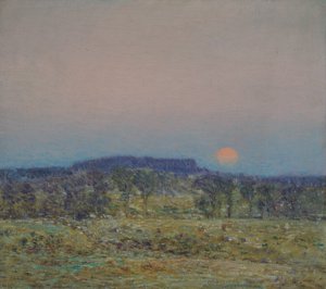 September Månuppgång av Childe Frederick Hassam