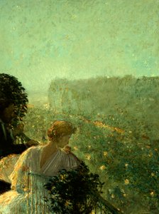 Sommarkväll, Paris (olja ombord)