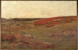 Soluppgång, höst, ca 1885 (olja på duk) av Childe Frederick Hassam