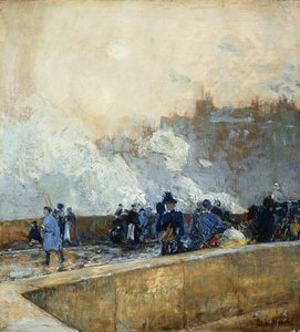 Blåsig dag, Paris av Childe Frederick Hassam