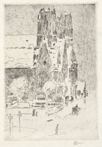 Golgata kyrka i snö av Childe Hassam