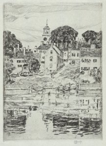 Church Tower, Portsmouth, 1921 av Childe Hassam