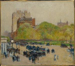 Vårmorgon i hjärtat av staden av Childe Hassam