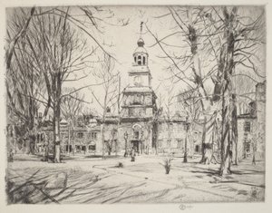 Independence Hall av Childe Hassam