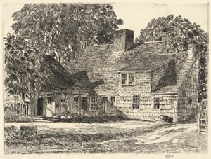 Old Dominy House, Easthampton av Childe Hassam