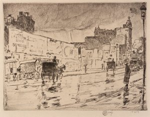 The Billboards, New York av Childe Hassam