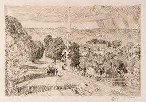 The Vermont Village (Peacham) av Childe Hassam