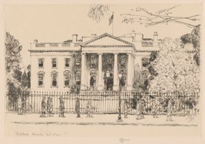 Vita huset, Washington, 1925 av Childe Hassam