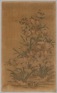Kesi Panel: Rocks and Narcissus