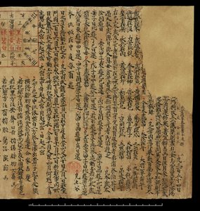 Almanacka, Dunhuang Mogao (bläck på papper) av Chinese School
