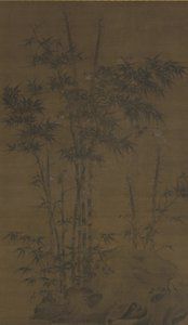 Bambu och sparvar, Yuan- eller Mingdynastin, sent 1300-tal