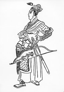 Batou, illustration från Marco Polos resor av Marco Polo och Rustichello da Pisa, översatt av Henry Yule, första gången publicerad 1871. av Chinese School