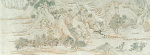 Kinesiskt landskap, Mingdynastin (penna- och bläcktvätt på papper) av Chinese School
