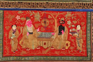 Kinesisk altarduk (textil) av Chinese School