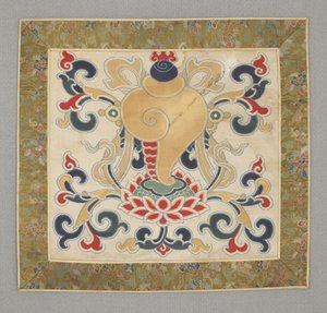 Åtta buddhistiska dyrbara saker, snäcka, 1600-tal av Chinese School