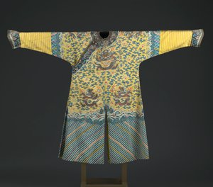 Emperors dräkt med knappar (textil) av Chinese School