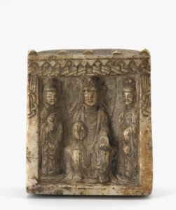 Fyrsidig miniatyrstele, möjligen västra Wei-dynastin, c.550