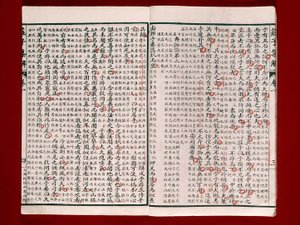 Sida från en poesibok av Chuang-Tzu (bläck på papper) av Chinese School
