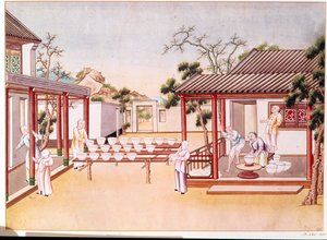 Porslinstillverkning (wc på papper) av Chinese School