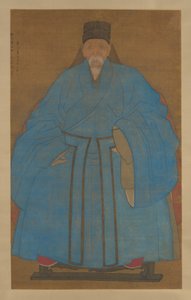 Porträtt av konstnärens farfarbror Yizhai vid 85 års ålder av Chinese School