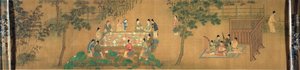 Scholars" samlas i en bambuträdgård av Chinese School