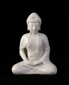 Sittande Buddha, Fujian-provinsen, Ming- eller Qing-dynastin (keramik)