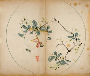 Tio Bamboo Studio Prints, 1643 (träblock) av Chinese School