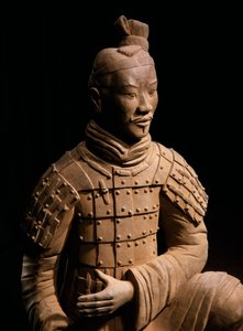 Terrakottaarmékrigare, kejsar Qin Shi Huangs mausoleum, 300-talet f.Kr. (foto) av Chinese School