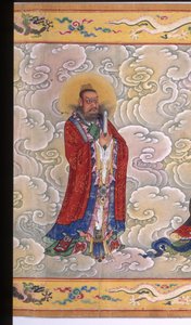 The Ordination of Empress Zhang, 1493 (bläck, färg och guld på papper) av Chinese School