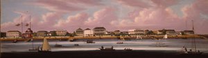 Shanghai Regatta med utsikt över Bund, c.1850 av Chinese School