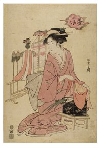 Fem fashionabla festivaler av Chobunsai Eishi