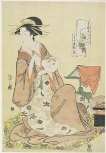 Hinazuru från Cho_jiya House, ca. 1794-1795 av Chobunsai Eishi