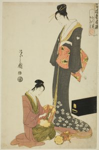 Ohana och Ofuku, från serien "A Selection of Entertainers from the Pleasure Quarters (Seiro geisha sen)"