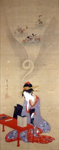Oiran Tenn guld g. rk av brittiskt papper (1756-1815). Genoah, Museo Herregud.