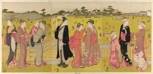Strosa nära Mihashi i Ueno av Chobunsai Eishi