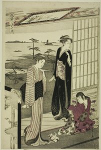 Suma, från serien "A Fashionable Parody of the Tale of Genji (Furyu yatsushi Genji)"