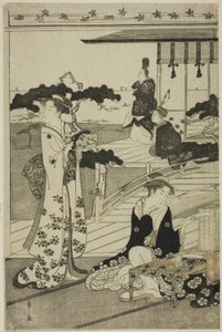 Suma, från serien "A Fashionable Parody of the Tale of Genji (Furyu yatsushi Genji)"