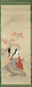The Salt Maidens, Murasame med Yukihiras hatt av Chobunsai Eishi