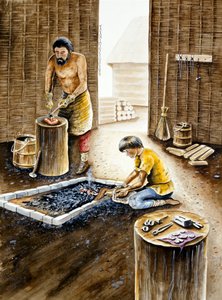 Vikinga metallsmedsverkstad, mitten av 900-talet av Chris Evans