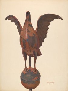 Flaggstång Finial Pigeon av Chris Makrenos