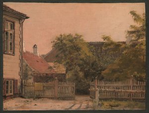 Ett hörn av konstnärens fars hus av Christen Købke