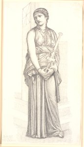 Medea med svärd i hand, helfigur av Christen Købke