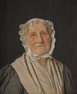 Porträtt av Inger Margrethe Høyen, född Schrøder, konsthistorikerns moder N.L. Den höga av Christen Købke