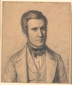 Porträtt av konstnärens hustrus bror Christen Christensen Købke (1817-1846) av Christen Købke